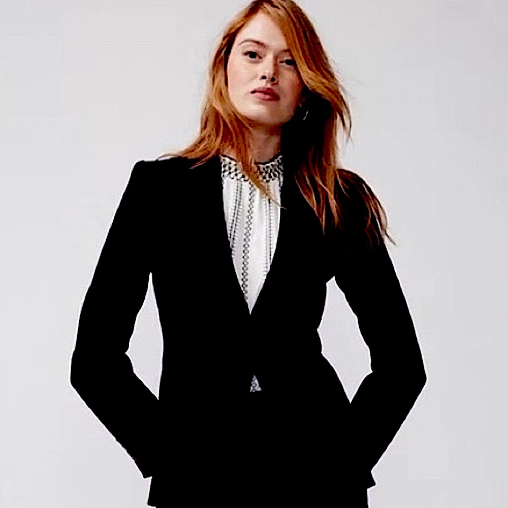 WHITE HOUSE BLACK MARKET ALL SEASON BLAZER/JACKET BLACK 4 Petite NWT